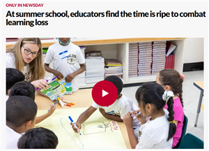 Article Cover of Summer Learning Article on Newsday